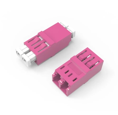 LC/PC to LC/PC OM4 Multimode Flangeless Coupler OM4 Fiber Optic Network Adapter