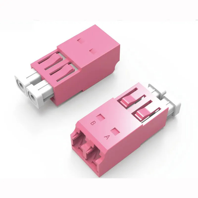 LC/PC to LC/PC OM4 Multimode Flangeless Coupler OM4 Fiber Optic Network Adapter