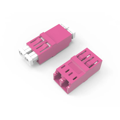 LC/PC to LC/PC OM4 Multimode Flangeless Coupler OM4 Fiber Optic Network Adapter