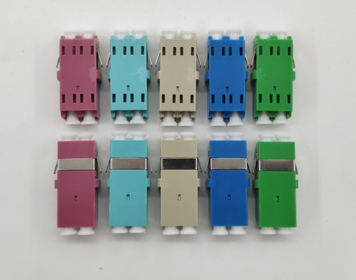 LC/PC to LC/PC OM4 Multimode Flangeless Coupler OM4 Fiber Optic Network Adapter