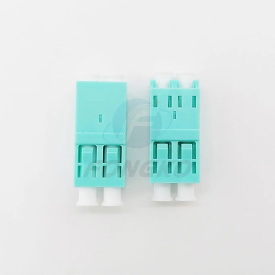 OM3 Coupler Plastic LC To LC Duplex Adapters Optical Fiber Connector Adapter