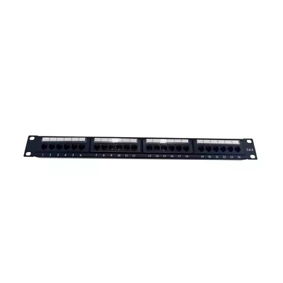 Metal Modular Jack 24-Port Category 6 UTP Patch Panel for OEM/ODM Applications