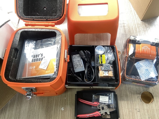 AI-9 6 Motos Multilanguage Fusion Splicer Fiber Optic Equipment Automatic Fusion Splicer Fiber Optic Fusion Splicer