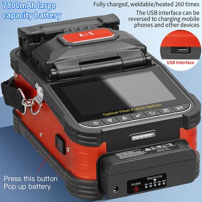 FONGKO A-5 Optical Fiber Fusion Splicer 6 Motor Fiber Core Alignment for Fiber Optic Splicing Machine