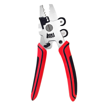 FONGKO 9 in 1 Multifunctional Optical Fiber Stripping Pliers Fiber Optic Cable Stripper