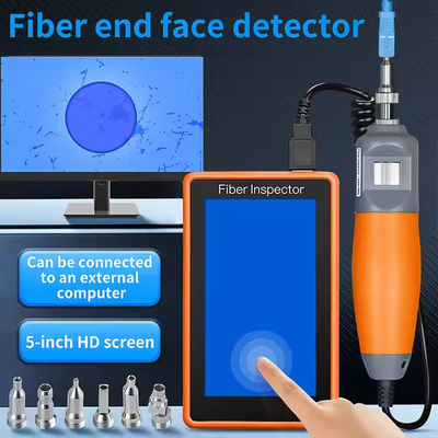 5-inch HD touch screen monitor inspection fiber optic probe optical cleaning tool fiber end face detector