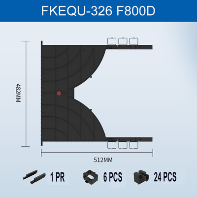FONGKO Channel Type 19 Inch 24 Ports Data Center Cable Management Rack Cable Manager