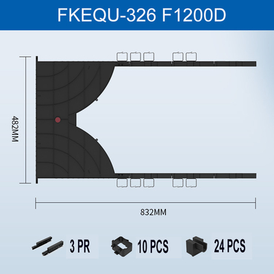 FONGKO Channel Type 19 Inch 24 Ports Data Center Cable Management Rack Cable Manager