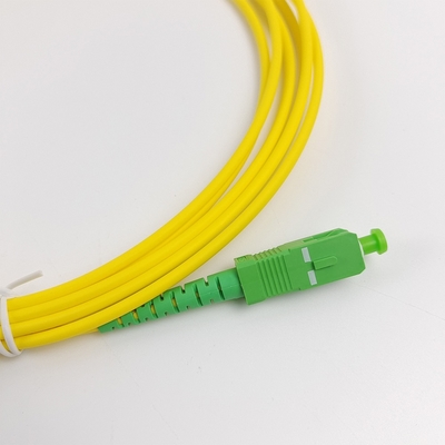 Optical Patch Cord Yellow Pigtail SC/APC G652D Single Mode LSZH 1M Simplex 2.0mm Fiber Optic Patch Cord
