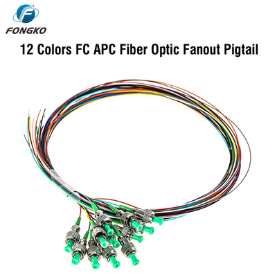 FONGKO 12 Core 0.9mm G652D PVC Optical Fiber Pigtail Buldle Pigtail LC FC SC ST UPC APC Fibre Optic Pigtails