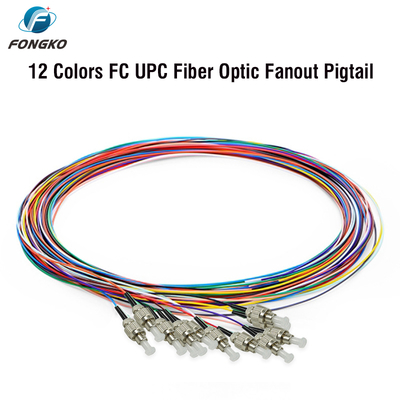 FONGKO 12 Core 0.9mm G652D PVC Optical Fiber Pigtail Buldle Pigtail LC FC SC ST UPC APC Fibre Optic Pigtails