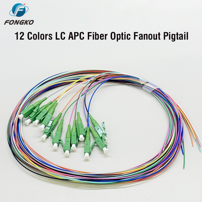 FONGKO 12 Core 0.9mm G652D PVC Optical Fiber Pigtail Buldle Pigtail LC FC SC ST UPC APC Fibre Optic Pigtails