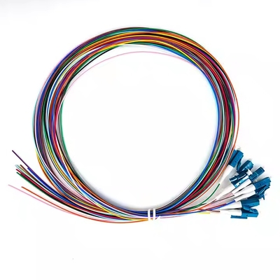 fiber pigtail 12 core 0.9mm G652D PVC fiber pigtail LC FC SC ST UPC APC fiber pigtail
