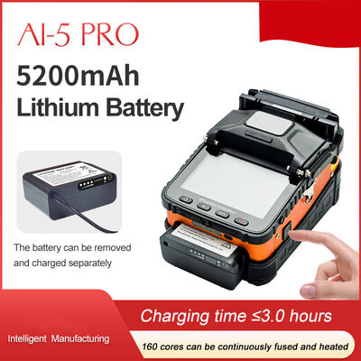 AI-5 Pro Optical Fiber Fusion Splicer 6 Motors Core Alignment for FTTH and Network Use