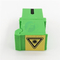 SC/APC Green Shell Simplex Adapter With Auto Shutter  SM SC Fiber Optic Adapter