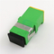 SC SM SX Green Shell Singlemode Adapters with metal shrapnel SC/APC Fiber Optic Auto Shutter Adapter