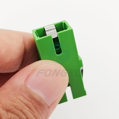 Custom Green Simplex Fiber Optic Adapter Singlemode Sc Apc To Sc Apc