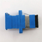 SC/UPC Blue Shell Simplex Adapter With Auto Shutter  SM SC Fiber Optic Adapter