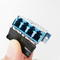 Blue Auto Shutter SC Duplex Adapter DX lC UPC Connector With Flange