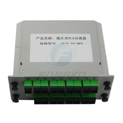 Optic Spliter Mini Type Plc Sc Apc Splitter 1X16 Fiber Optical Insertion for Ftth