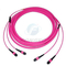 1 Meter 12 Cores OM4 MPO Fiber Optic Patch Cord And Pigtail Jumper For Data Center