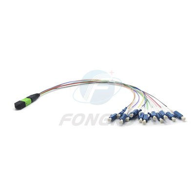 8/12/24 Fiber MTP MPO to LC Fanout Patch Cable for FTTB 0.9mm MPO Connector Type