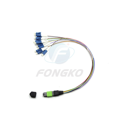 8/12/24 Fiber MTP MPO to LC Fanout Patch Cable for FTTB 0.9mm MPO Connector Type