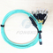 OM3 MPO To 12 FC Pigtail Patch Cord Fiber Optic Jumper Connectors