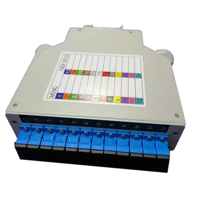 Aluminum Alloy Plastic Splice Tray DIN Fiber Optic Terminal Box 12 Port