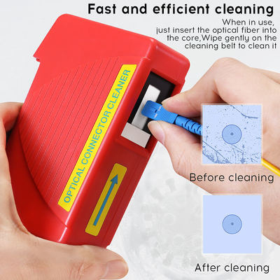FONGKO New arrival FTTX/FTTH Fiber Optic Connector Cleaner 550 Times Cassette Type Wiping Tool Fiber Optic Cleaning Box for SC/FC/ST/LC