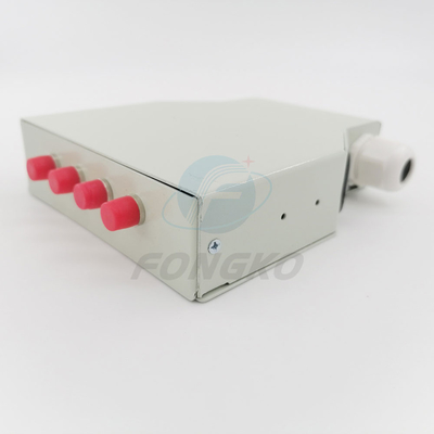4 Core FC DIN Rail Fiber Optical FTTH Terminal Box Splice Box