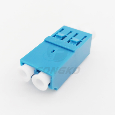 LC / UPC Duplex Unibody Shell Optical Fiber Adapter Coupler Flangeless