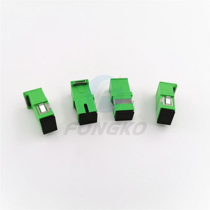 Auto Shutter SC/APC Green Shell Simplex Adapter SM SC Fiber Optic Adapters